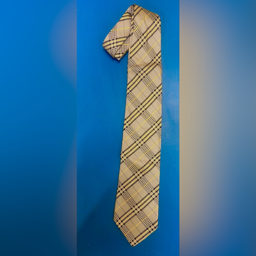 Burberry Classic Checked Plaid Silk Tie